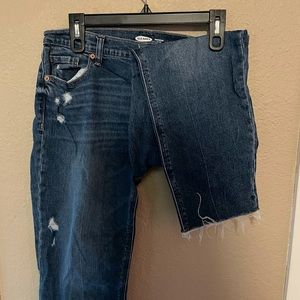 Old Navy Boyfriend Mid Rise Distressed Denim Jeans